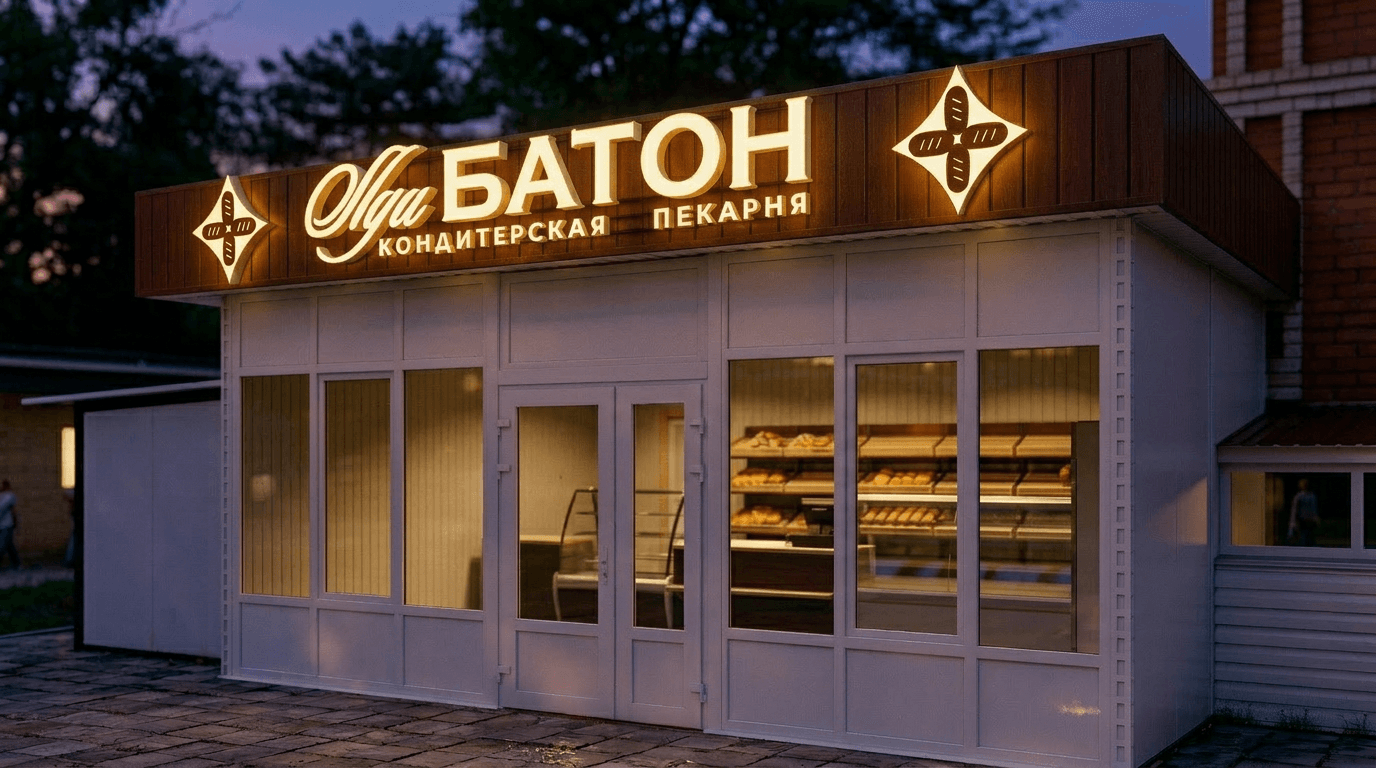 Проект Baton: ночной вид с подсветкой