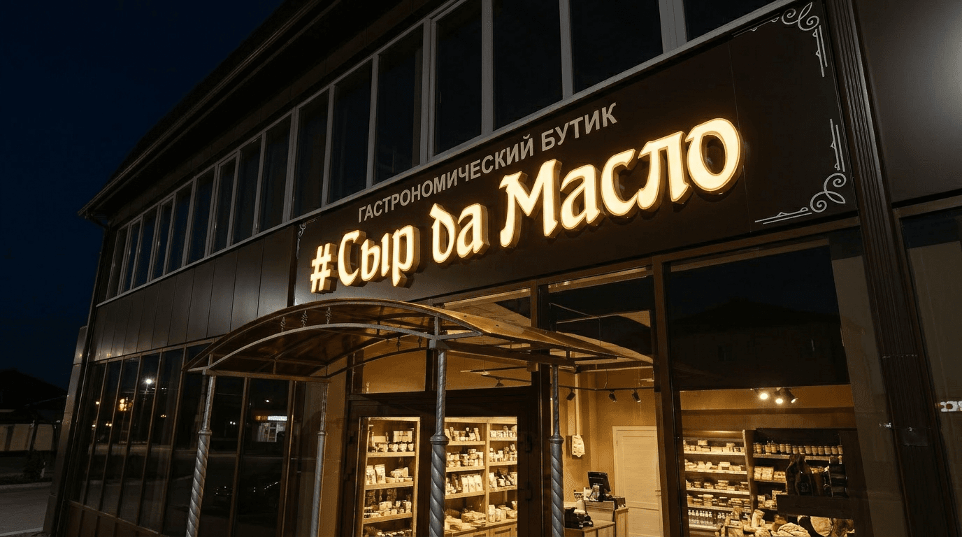 Проект Cheese: ночной вид с подсветкой